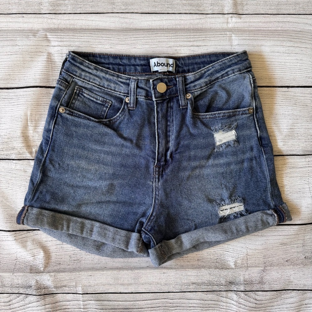 Abound Women's Distressed Blue Jean Shorts